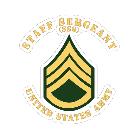 Kiss-Cut Stickers - Army - Staff Sergeant - SSG - Flat X 300