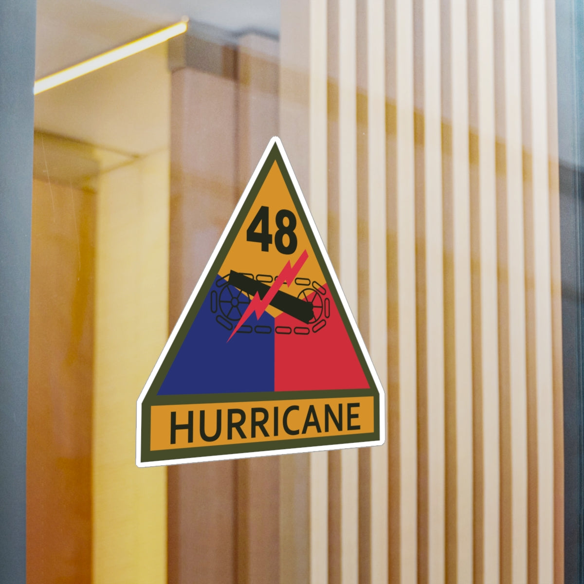 Kiss-Cut Vinyl Decals - SSI - 48th Armored Division w Name Tape X 300