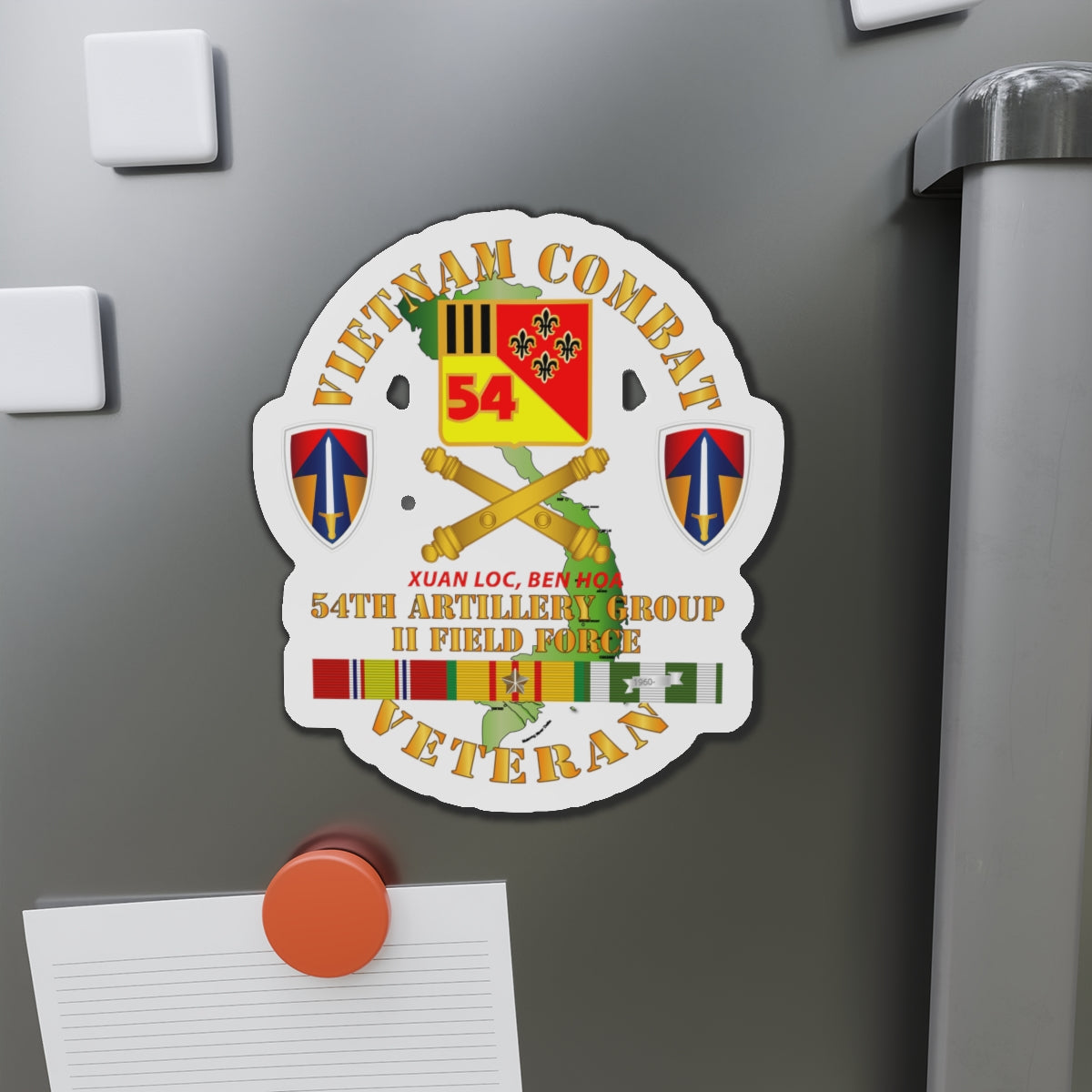 Die-Cut Magnets - Army - Vietnam Combat Vet - 54th Artillery Group - II Field Force w VN SVC X 300
