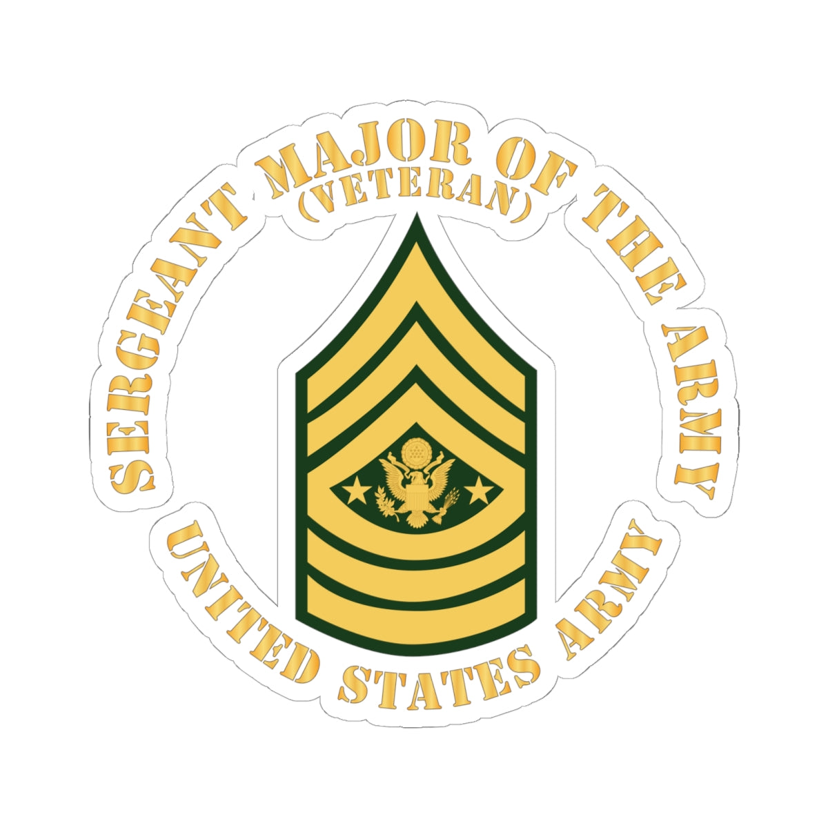 Kiss-Cut Stickers - Army - Sergeant Major of the Army - SMA - Veteran - Flat X 300