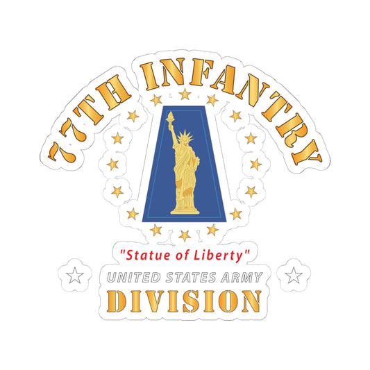 Kiss-Cut Stickers - Army - 77th Infantry Division - Statue of Liberty X 300