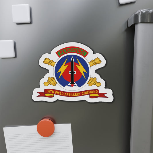 Die-Cut Magnets - Army - 56th Field Artillery Command - SSI w Br - Ribbon