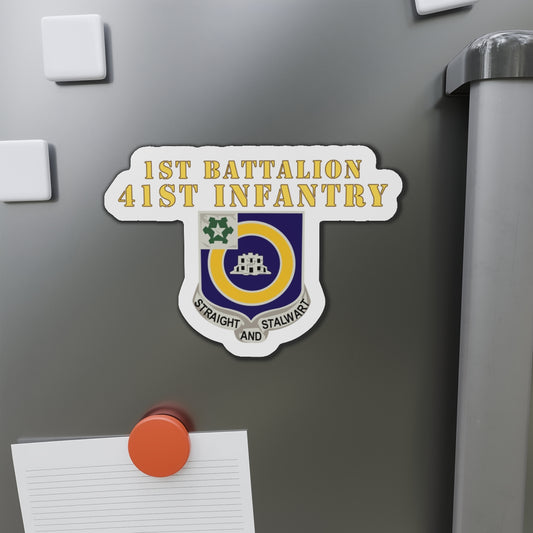 Die-Cut Magnets - Army - 1st Bn 41st  Infantry - DUI X 300 - Hat
