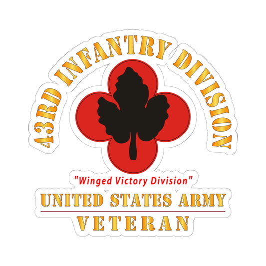 Kiss-Cut Stickers - Army - SSI - 43rd Infantry Division - Winged Victory Division - US Army Veteran X 300