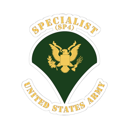 Kiss-Cut Stickers - Army - Specialist - SP4 - Flat X 300