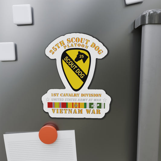 Die-Cut Magnets - 25th Scout Dog Platoon 1st Cav - VN SVC