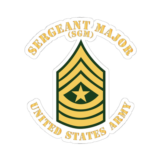 Kiss-Cut Stickers - Army - Sergeant Major - SGM - Flat X 300