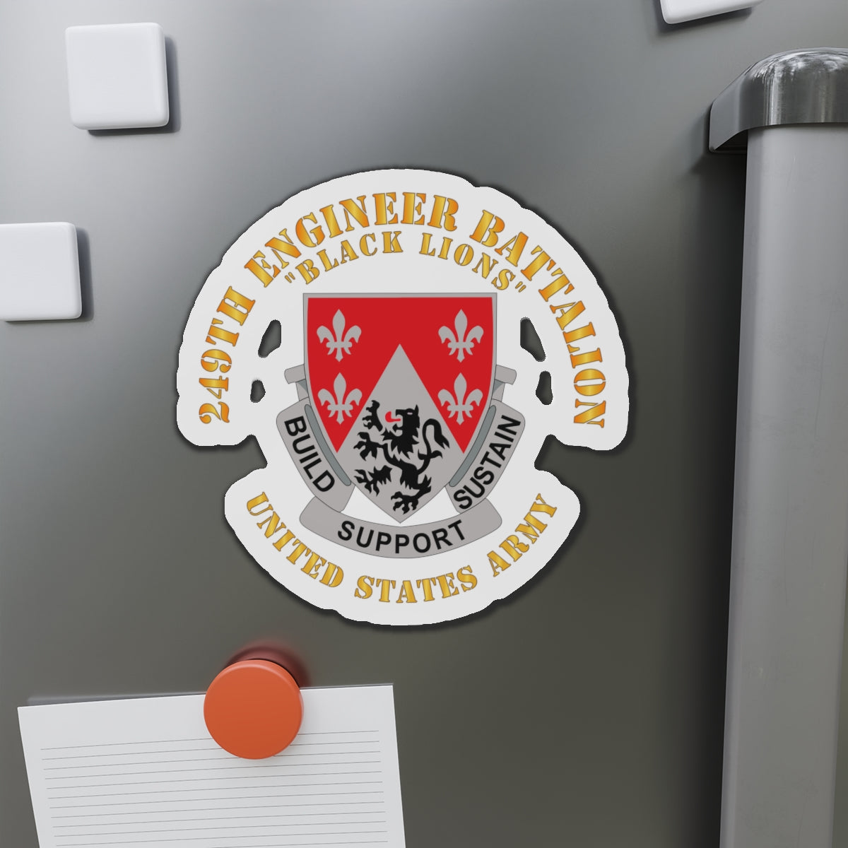 Die-Cut Magnets -SSI - Army - DUI - 249th Engineer Battalion