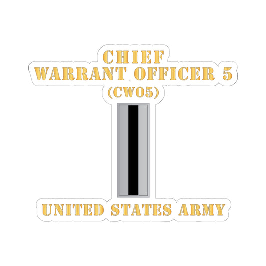 Kiss-Cut Stickers - Army - Chief Warrant Officer 5 - CW05 - Flat - X 300