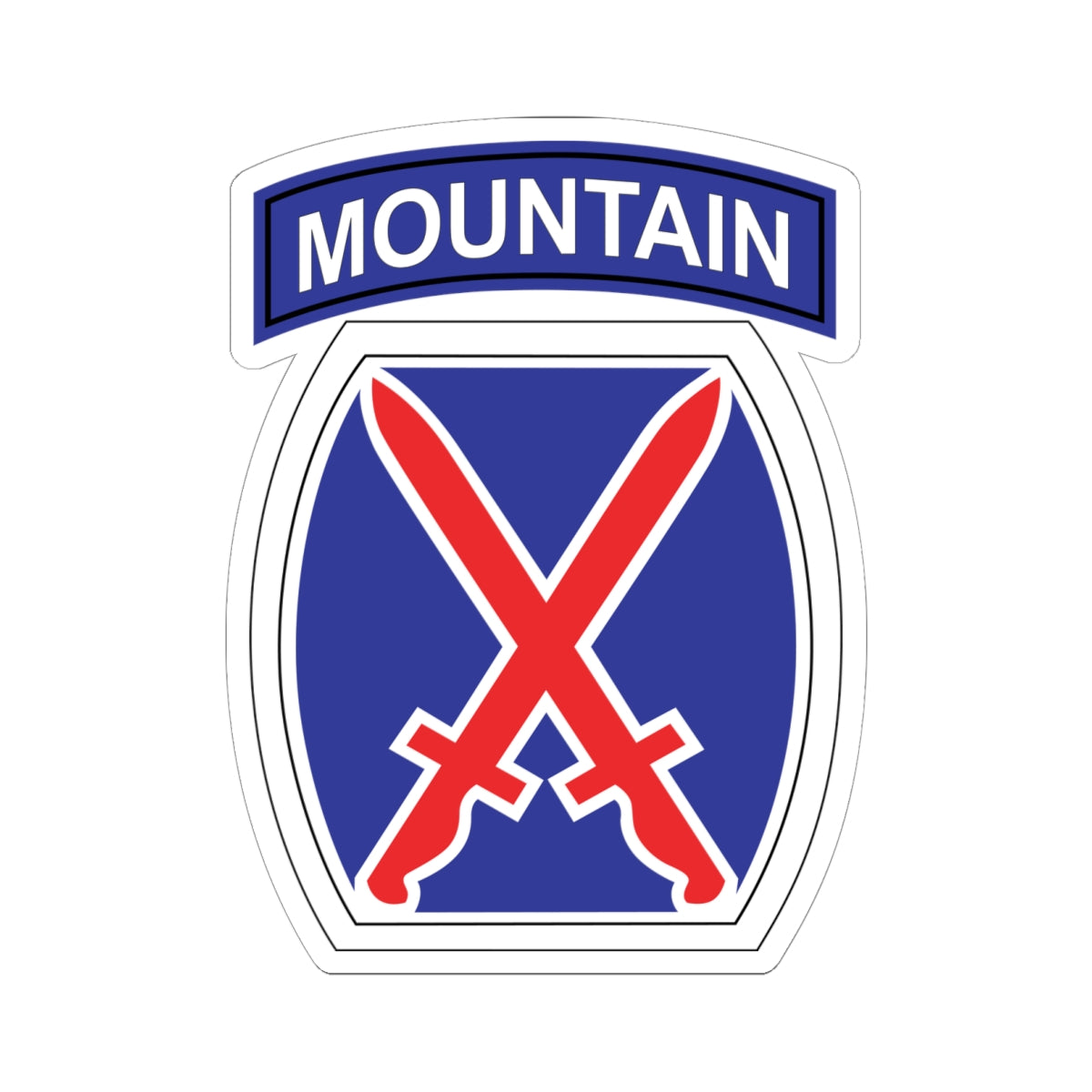 Kiss-Cut Stickers - SSI - 10th Mountain Division X 300