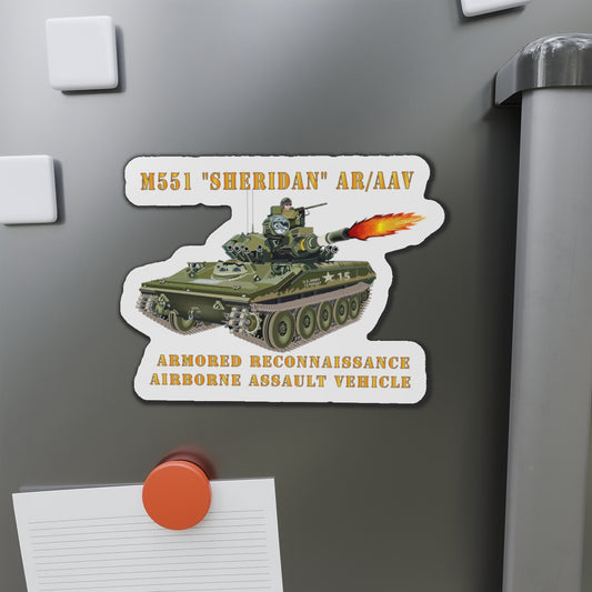 Die-Cut Magnets - Army - M551 Sheridan - Firing - AR-AAV