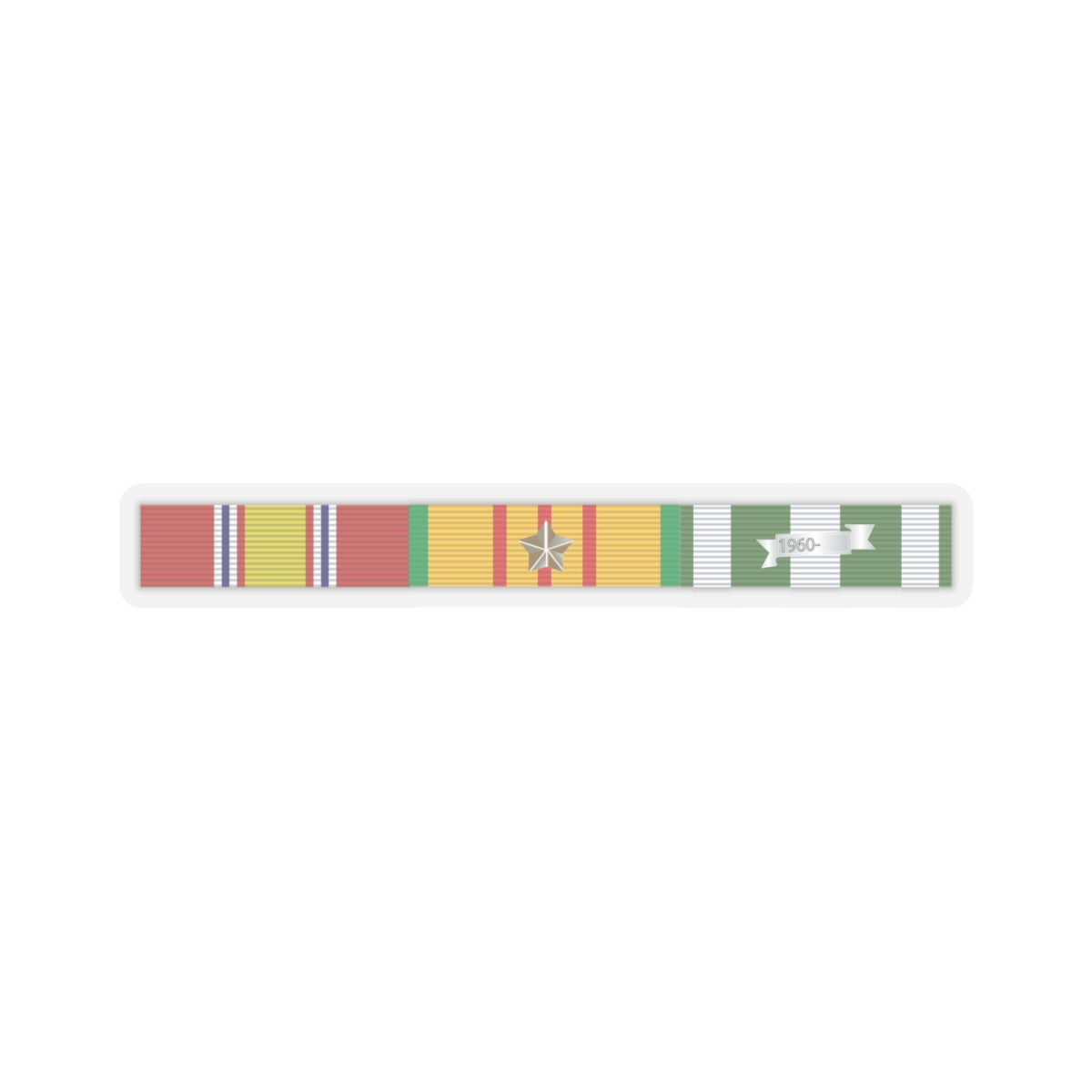 Kiss - Cut Stickers - Army - Vietnam Ribbons SVC bar w 1 Campaign Stars x 300