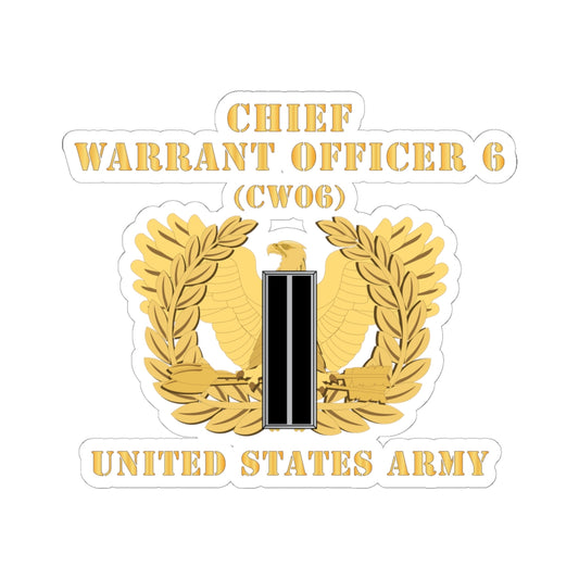 Kiss-Cut Stickers - Army - Chief Warrant Officer - CW06 - Flat - Eagle and Bar X 300