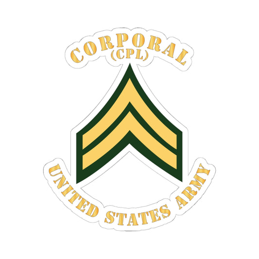 Kiss-Cut Stickers - Army - Corporal - CPL - Flat X 300