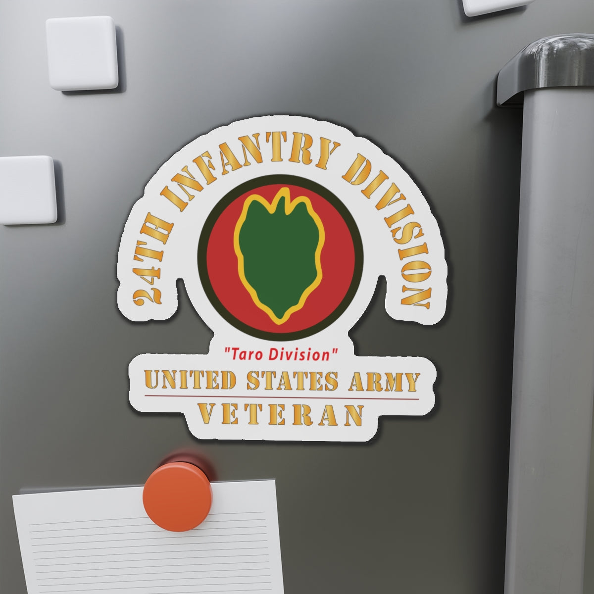 Die-Cut Magnets - Army - SSI - 24th Infantry Division  - Taro Division - US Army Veteran X 300
