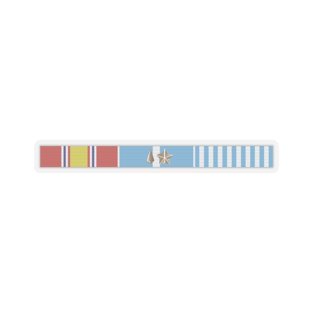 Kiss - Cut Stickers - Korean War Service Bar w Spearhead - Campaign Star