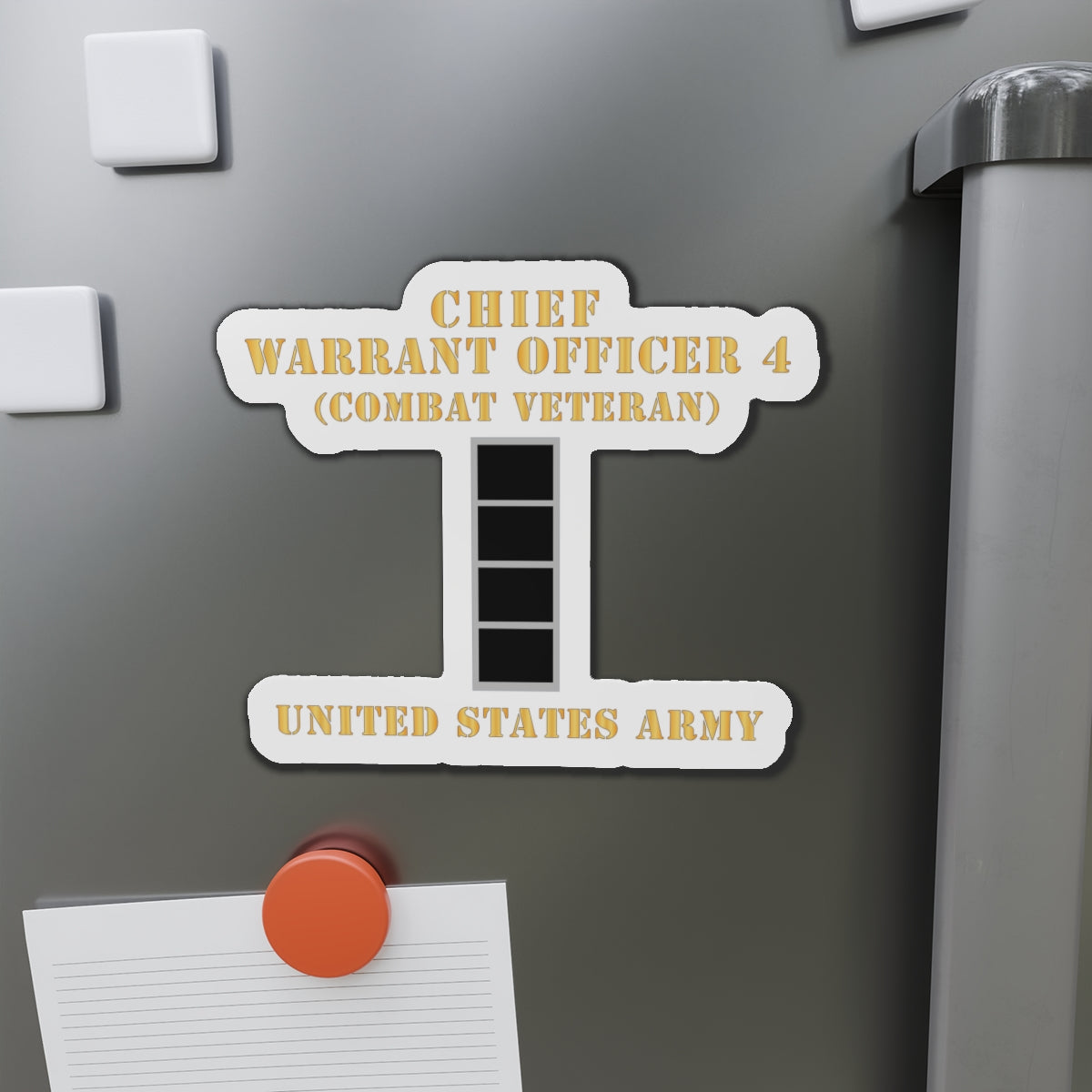 Die-Cut Magnets -SSI - Army - Chief Warrant Officer 4 - CW04 - Combat Veteran - Flat - X 300