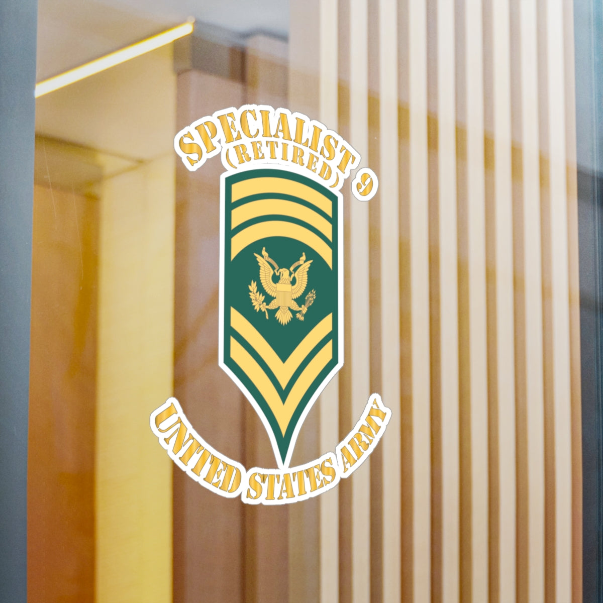 Kiss-Cut Vinyl Decals - Army - Enlisted - SPEC 9 - Specialist 9  - Std - Retired X 300