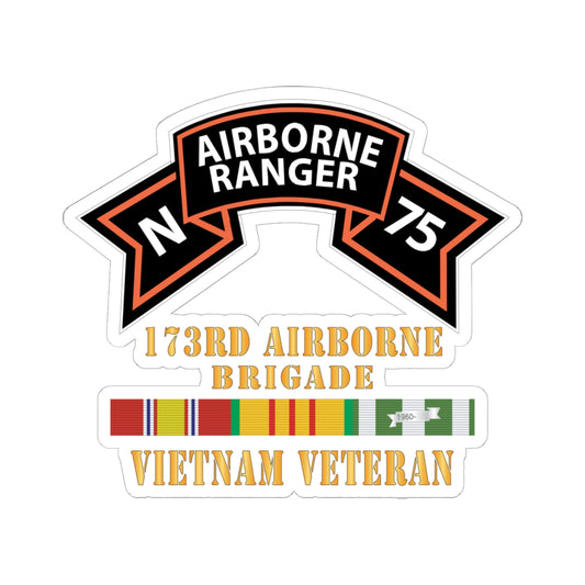 Kiss-Cut Stickers - SOF - N Company Scroll - 173rd Airborne Brigade - Vietnam Veteran w VN SVC X 300
