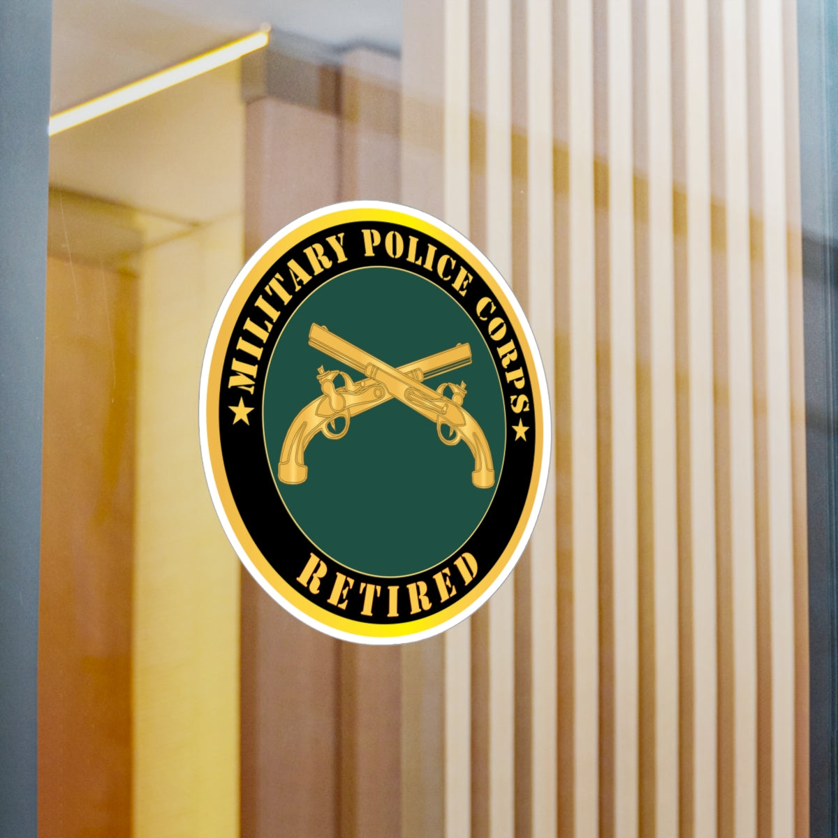 Kiss-Cut Vinyl Decals - Army - Military Police - Branch - Retired X 300