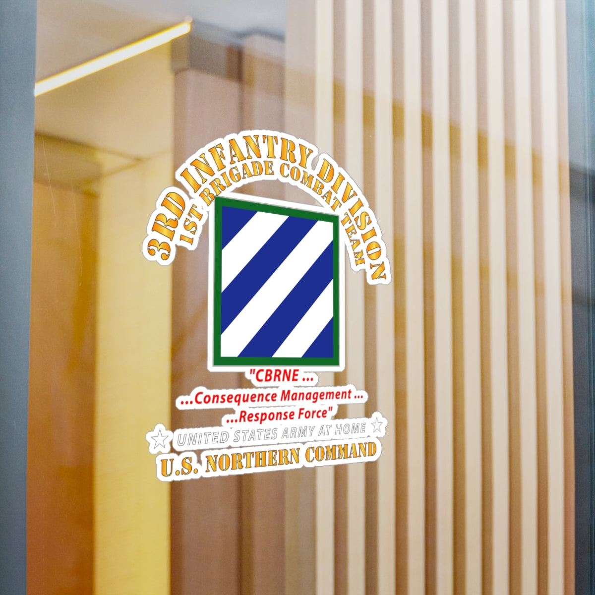 Kiss-Cut Vinyl Decals - Army - 3rd ID - CBRNE - US NorthCom