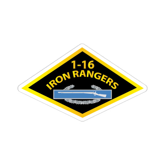 Kiss-Cut Stickers - Army - 1st Bn,16th Infantry - Iron Rangers w CIB w Txt X 300