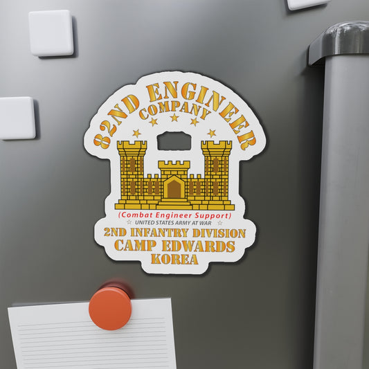 Die-Cut Magnets - Army - 82nd Engineer Company  - Camp Edwards -  Korea