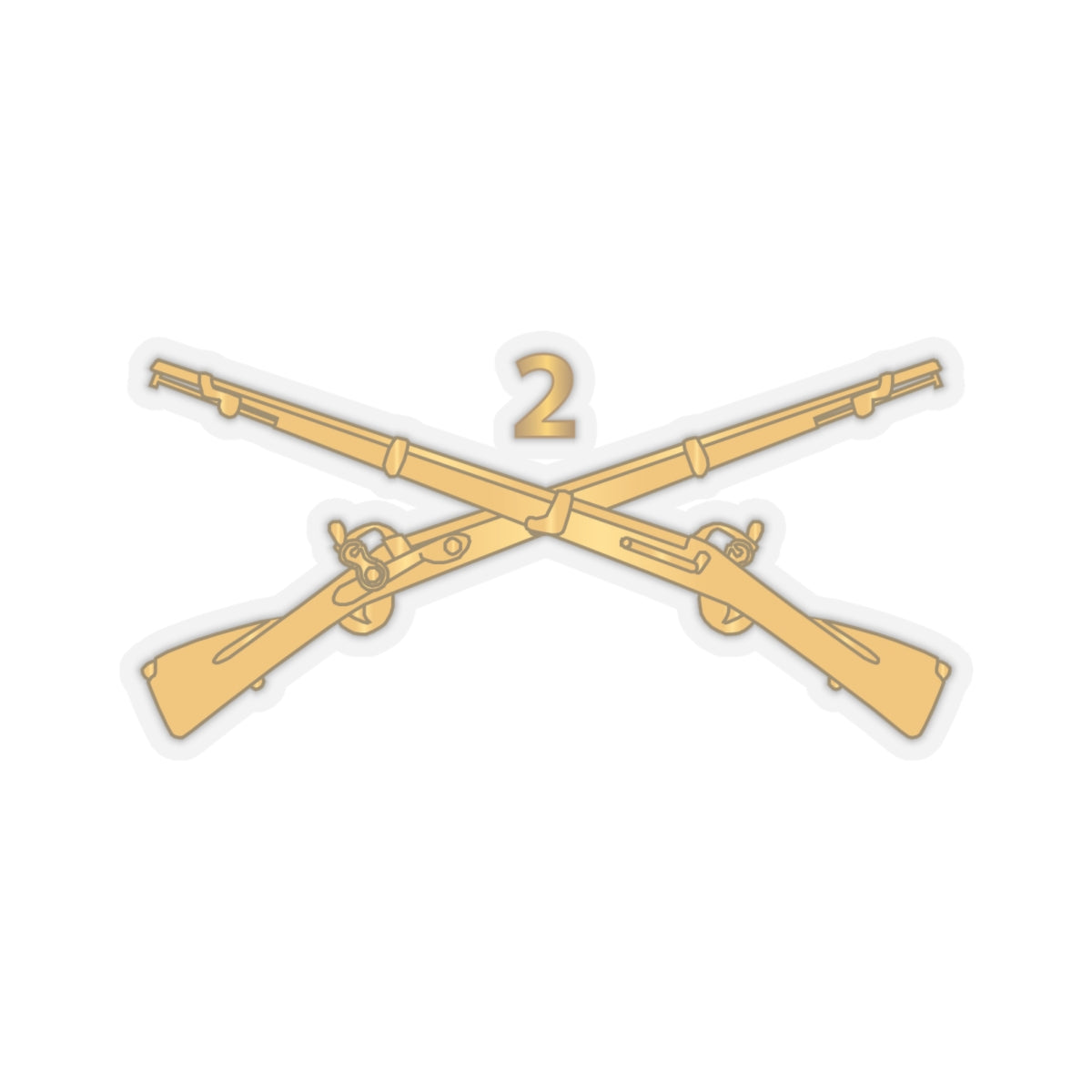 Kiss - Cut Stickers - Army - 2nd Infantry Regiment Branch - wo Txt X 300