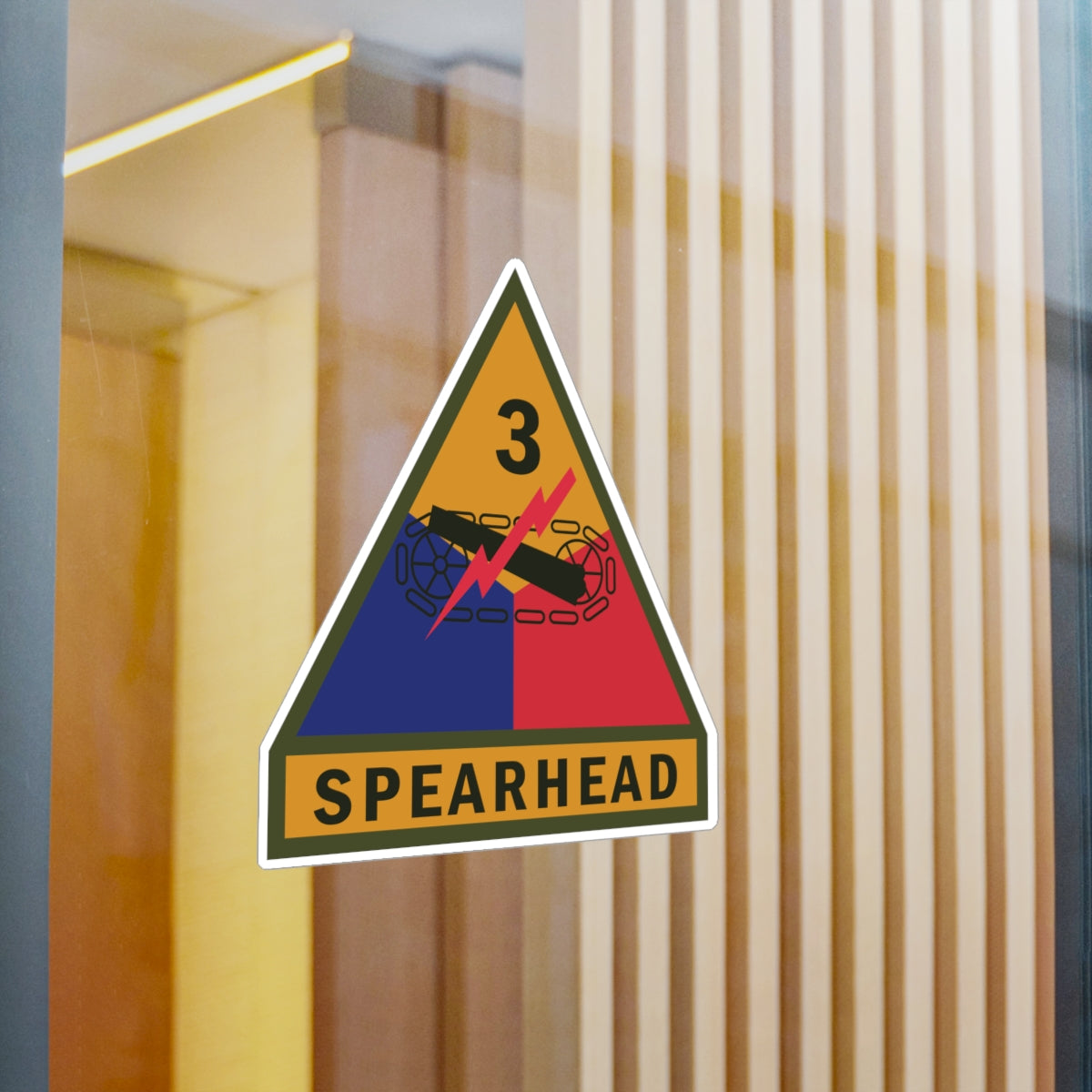 Kiss-Cut Vinyl Decals - SSI - 3rd Armored Division w Name Tape X 300