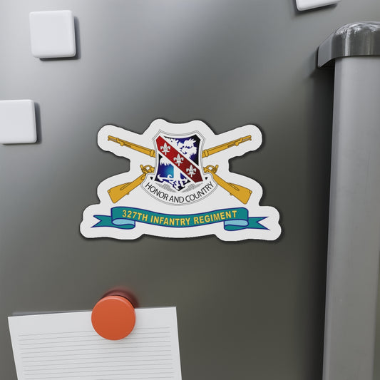 Die-Cut Magnets - 327th Infantry Regiment - DUI w Br - Ribbon X 300