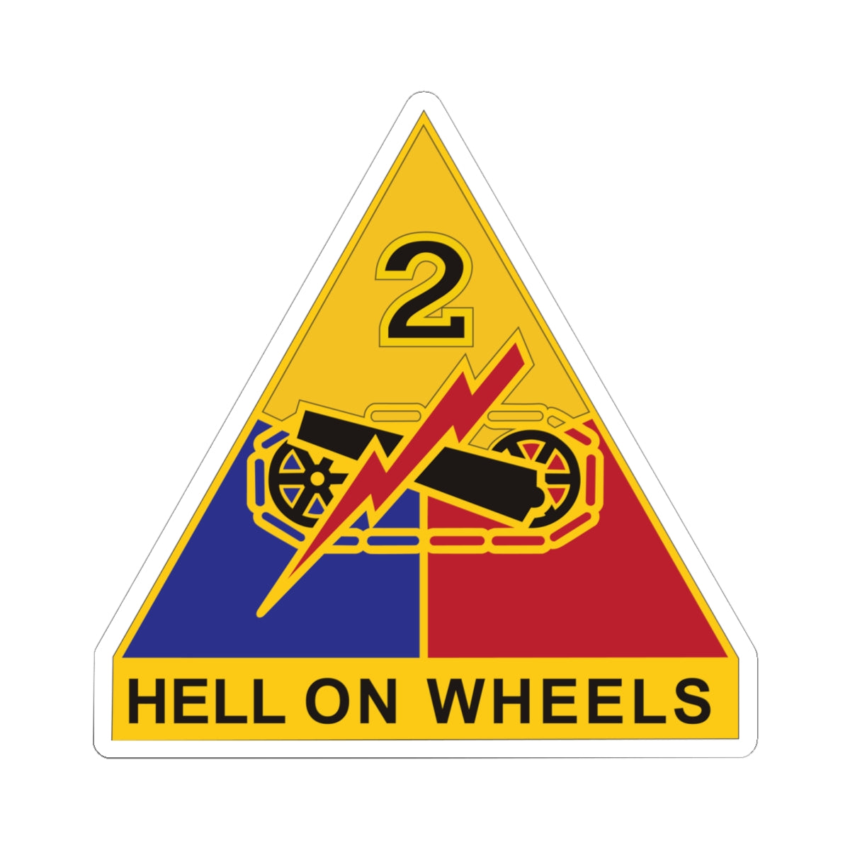 Kiss-Cut Stickers Army - DUI - 2nd Armored Division X 300