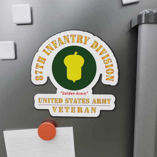 Die-Cut Magnets - Army - SSI - 87th Infantry Division - Golden Acorn - US Army Veteran X 300