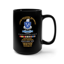 Load image into Gallery viewer, Black Mug 15oz - 179th Infantry Regiment - Tomahawks - Iraq Surge 2008 w CIB -  OIF - IRAQ SVC X 300
