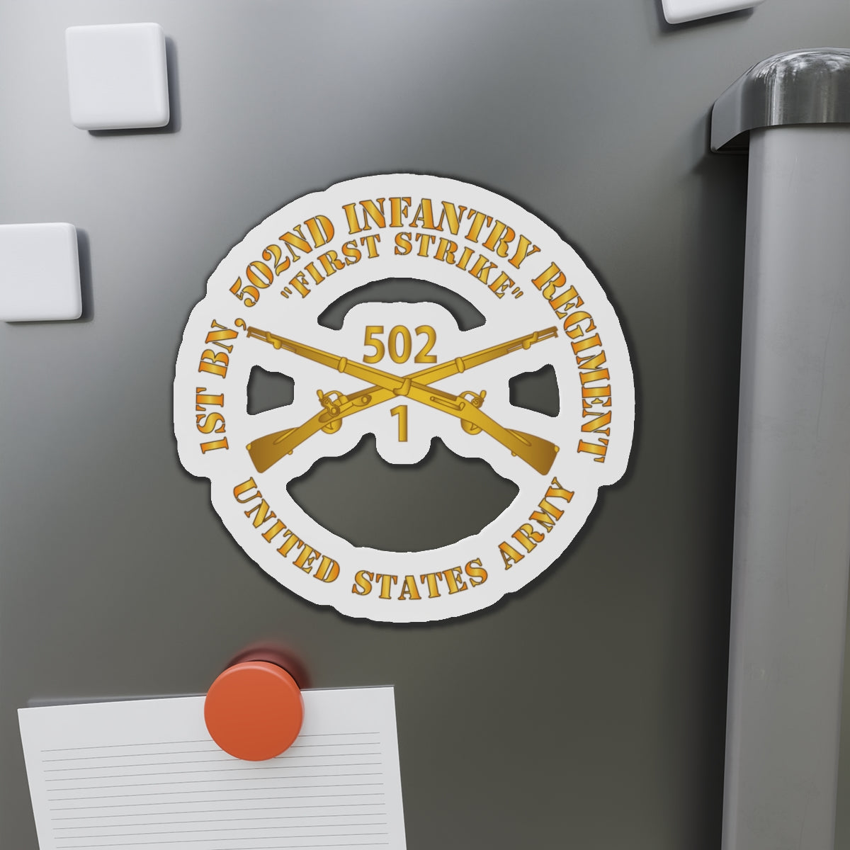 Die-Cut Magnets - 1st Bn 502nd Infantry Regt - First Strike - Infantry Br