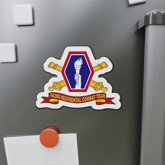 Die-Cut Magnets -SSI - Army - 442nd Infantry Regimental Combat Team w Artillery Br - SSI - Ribbon X 300
