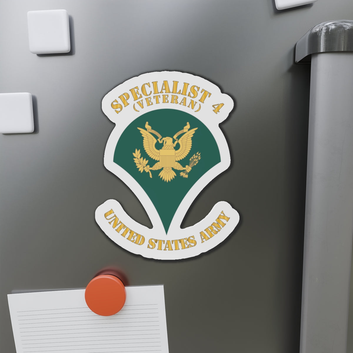 Die-Cut Magnets - Army - Enlisted - SPC 4 - Specialist 4  - Std - Veteran X 300