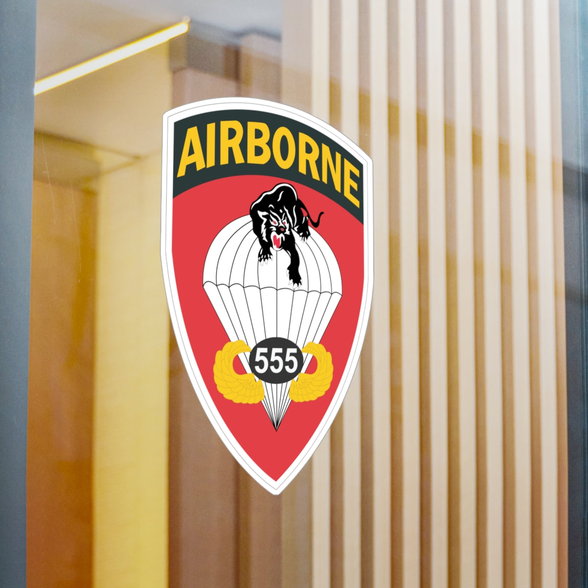 Kiss-Cut Vinyl Decals - Army - 555th Parachute Infantry Battalion wo Txt X 300