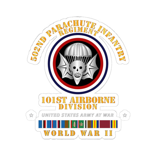 Kiss-Cut Stickers - Army  - 502nd PIR 101st Airborne Div - WWII w EUR SVC