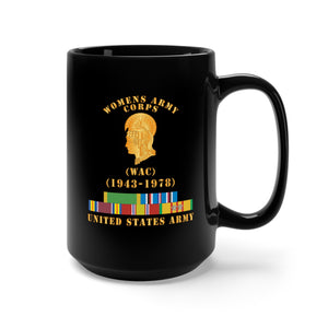 Black Mug 15oz - Army - Womens Army Corps 1942-1978 - w AMCAPGN - WWIIVIC - NDSM - WAC - US Army X 300