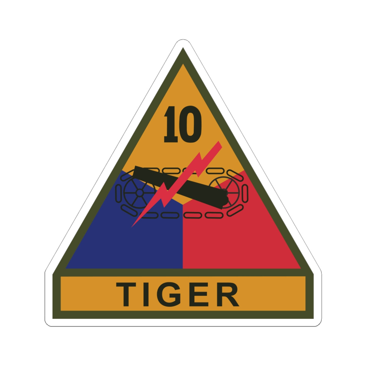 Kiss-Cut Stickers - SSI - 10th Armored Division w Name Tape X 300