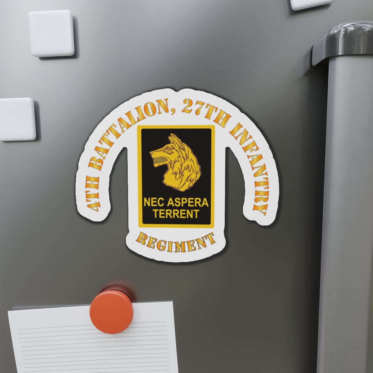 Die-Cut Magnets - Army - 4th Battalion 27th Infantry w DUI