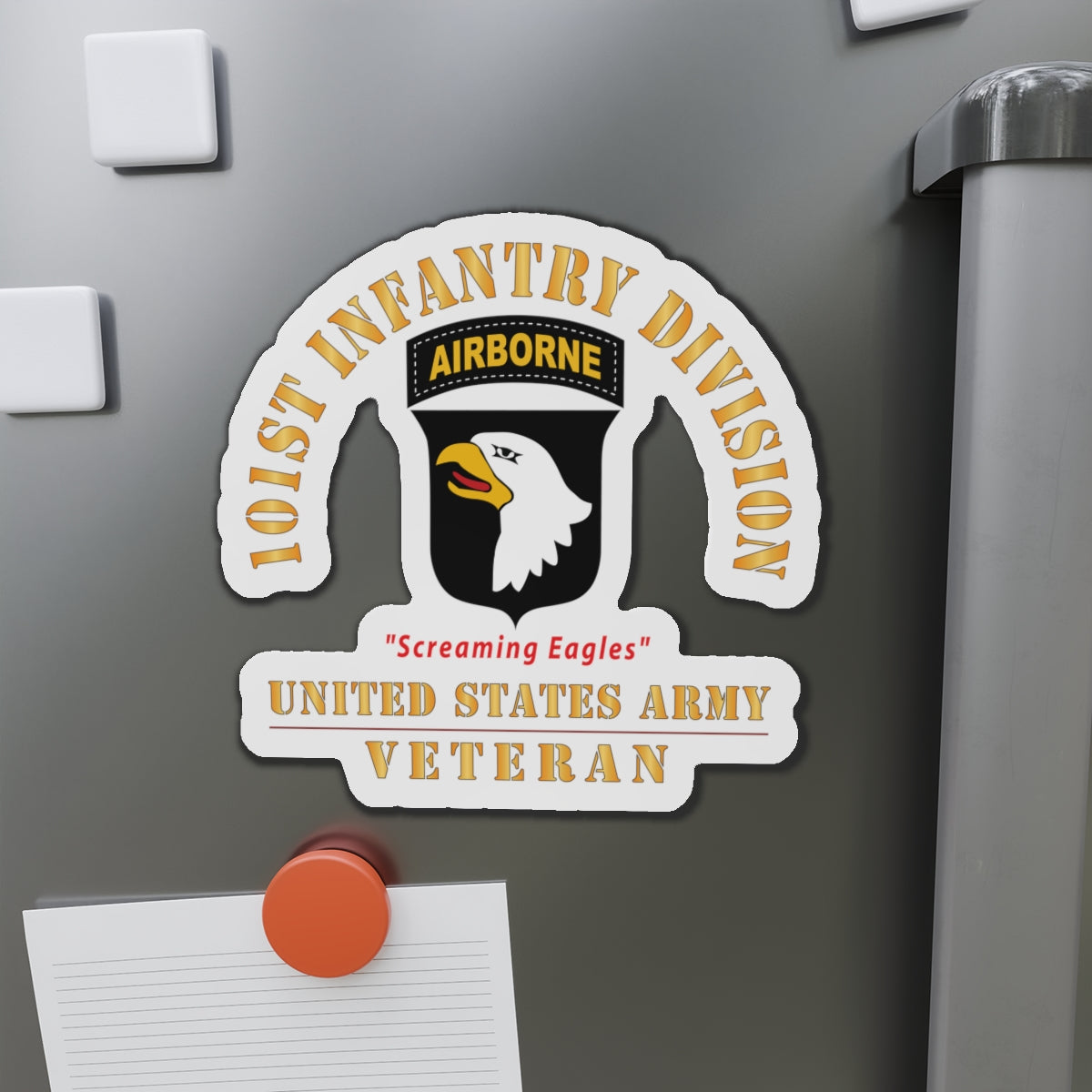 Die-Cut Magnets - Army - SSI - 101st Airborne Division - Screaming Eagles - US Army Veteran X 300