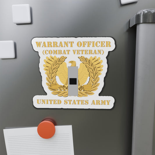 Die-Cut Magnets -SSI -Army - Warrant Officer - W01 - Combat Veteran - Flat - Eagle and Bar X 300