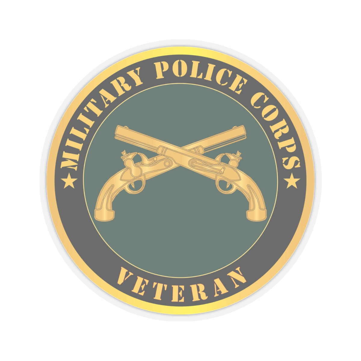 Kiss - Cut Stickers - Army - Military Police - Branch - Veteran X 300