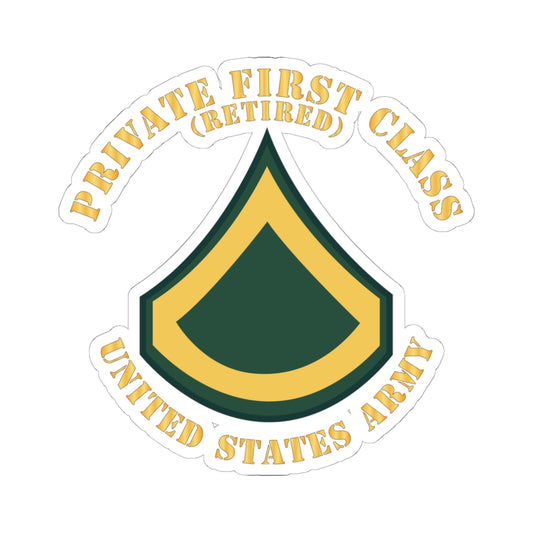 Kiss-Cut Stickers - Army - Private First Class - PFC - Flat X 300 (Copy)