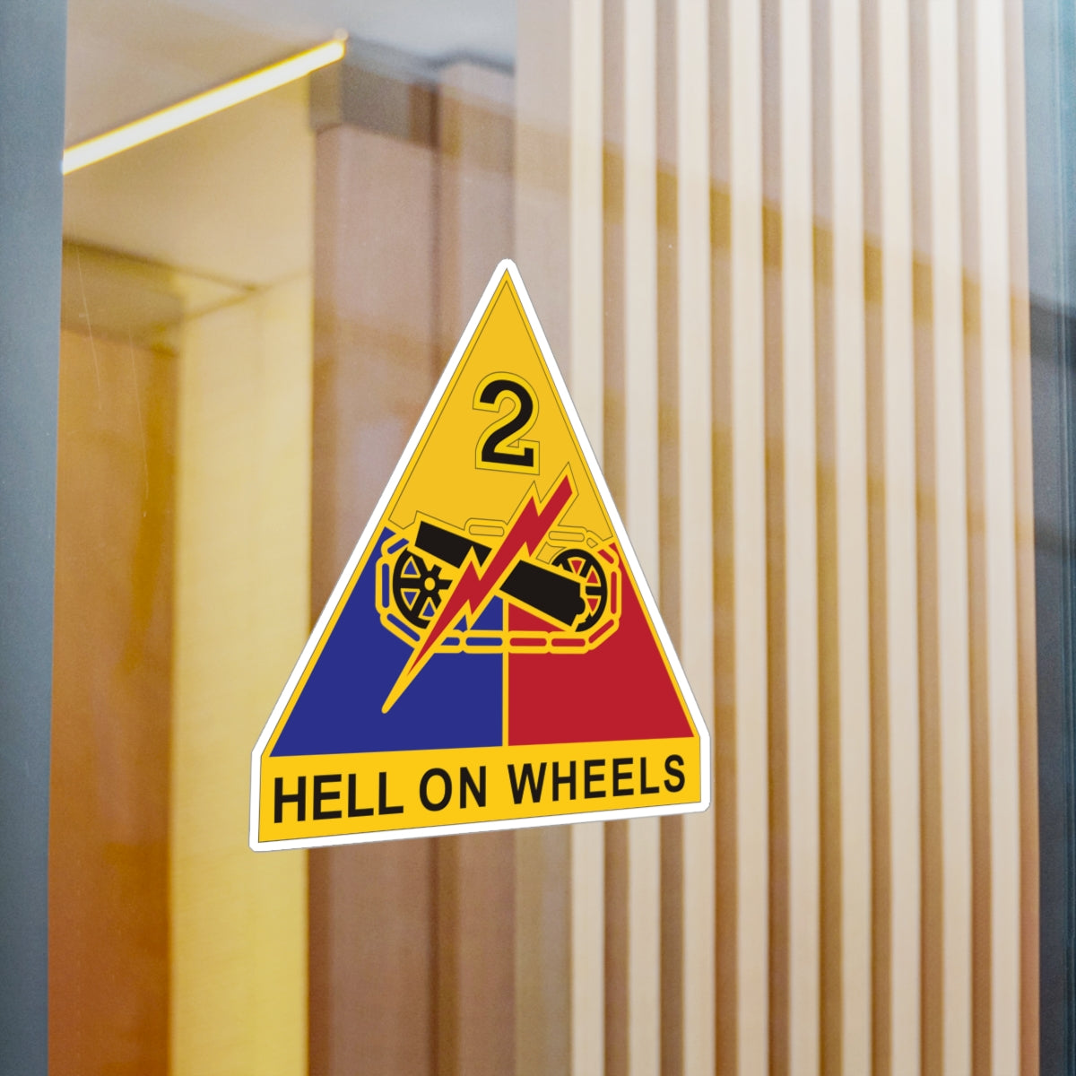 Kiss-Cut Vinyl Decals - DUI - 2nd Armored Division X 300