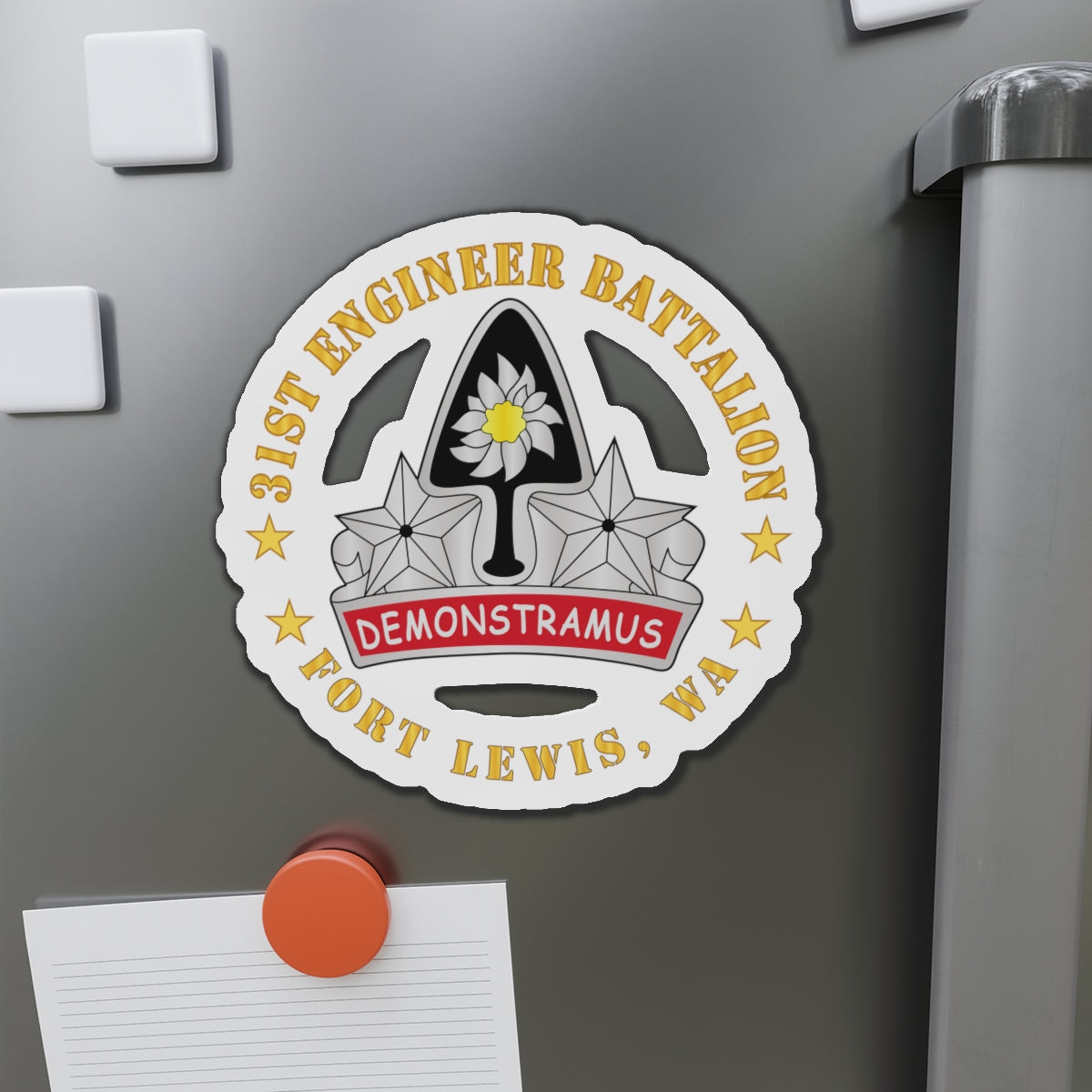 Die-Cut Magnets - Army - 31st Engineer Battalion - Fort Lewis, WA