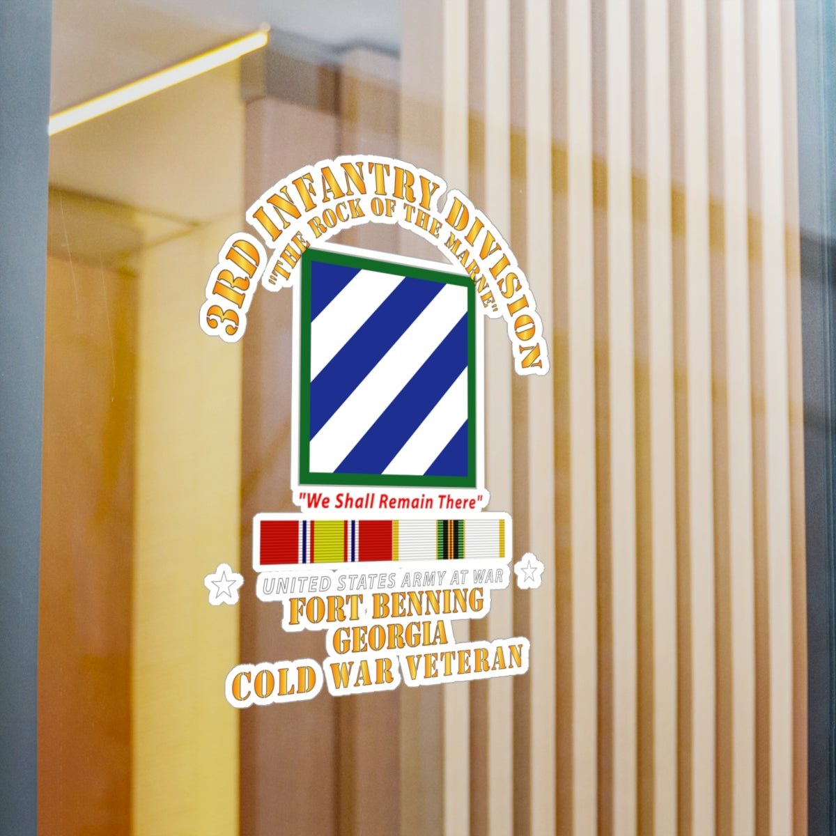 Kiss-Cut Vinyl Decals - Army - 3rd ID - Fort Benning GA w Cold War SVC