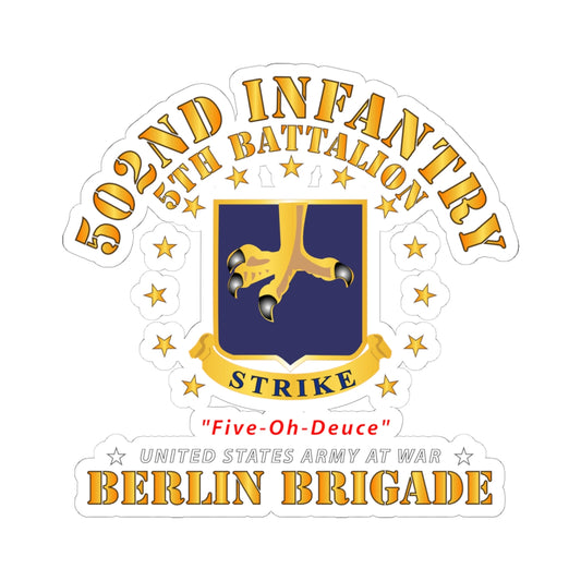 Kiss-Cut Stickers - Army - 5th Battalion 502nd Infantry - Berlin Brigade X 300
