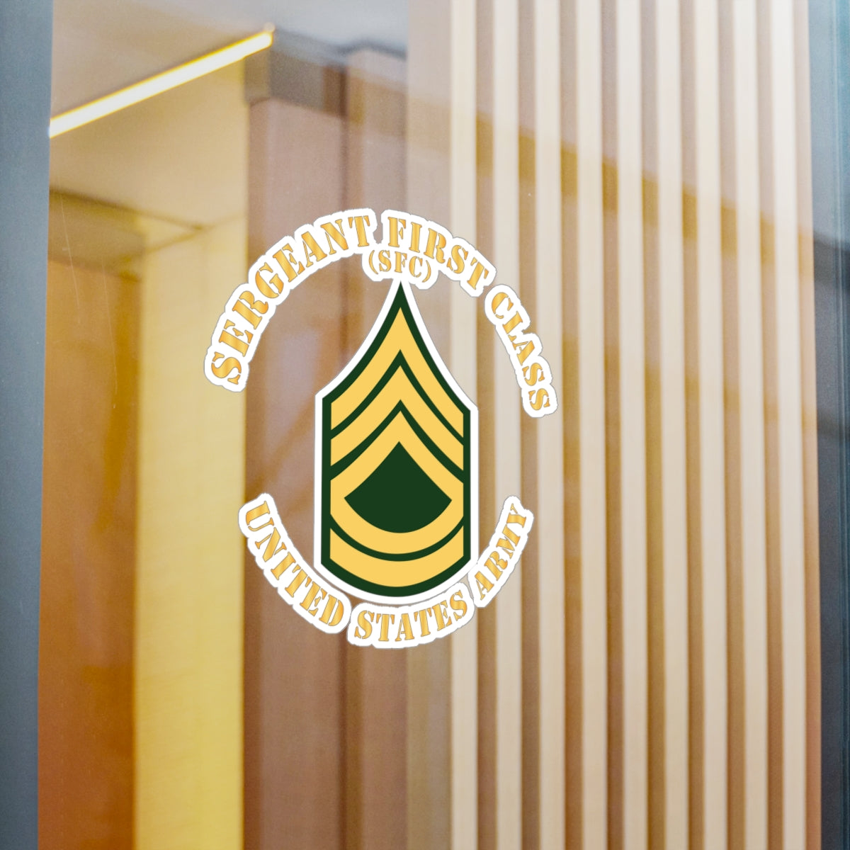 Kiss-Cut Vinyl Decals - Army - Sergeant First Class - SFC - Flat X 300
